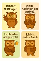 Vorschau - Fördermaterial/Inklusion - Affirmationskarten für eine Eulenklasse - Seite 2