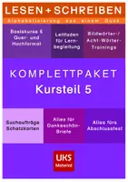 Vorschau - Stundenentwürfe - Materialpaket Kursteil 5 LESEN + SCHREIBEN - alle Produkte - Deckblatt