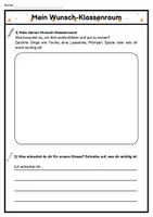 Vorschau - Arbeitsblätter - Mein Wunsch-Klassenraum - Deckblatt