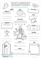Vorschau - Arbeitsblätter - 10 Steckbriefe zu Halloween - Seite 1