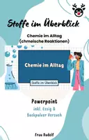 Vorschau - Stundenentwürfe - PPT & Stundenentwurf Chemie im Alltag inkl Lösungen - Teil 5 - Stoffe im Überblick - Chemie - Deckblatt