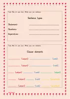 Vorschau - Arbeitsblätter - Allie´s cards: Sentence types & clause elements - Seite 3
