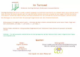 Vorschau - Spiele - Im Turnsaal - DaZ-Material - Deckblatt