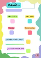 Vista previa - Hojas de trabajo - Descomponemos palabras - página 1