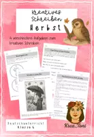 Vorschau - Arbeitsblätter - Kreatives Schreiben Herbst – 4 Schreibanlässe mit Reizwortgeschichte, Dialog & Schreibimpuls (Klasse 6) - Deckblatt