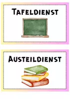Vorschau - Arbeitsblätter - Klassenzimmer Gestaltung Rosa / Pastell - Seite 1