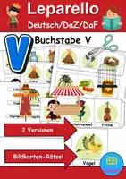 Vorschau - Unterrichtsreihen - Materialpaket - Buchstabe V XXL Paket Wortschatzpaket - DaZ/DaF, Deutsch, Sachunterricht (Grundschule) - Seite 1