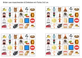 Vorschau - Mal- und Bastelvorlagen - Vokabelbilder Buchstabe V - Bilder zum ausschneiden (Klasse 1 und 2) - Seite 2