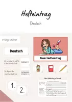 Vorschau - Präsentationen/Tafelbilder - Hefteintrag Deutsch - Visualisierung (beige, rot) - Deckblatt