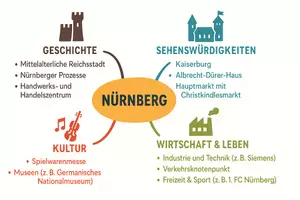 Vorschau - Arbeitsblätter - Arbeitsblatt "Nürnberg" + Onlineübung & MP3 + Mindmap + Infografik - Seite 3
