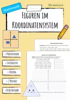 Vorschau - Arbeitsblätter - Figuren im Koordinatensystem - Flächenberechnung (Arbeitsblatt) - Deckblatt