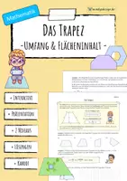 Vorschau - Arbeitsblätter - TRAPEZ - Umfang & Flächeninhalt - Deckblatt