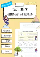 Vorschau - Arbeitsblätter - DREIECK - Umfang und Flächeninhalt (Arbeitsblatt) - Deckblatt