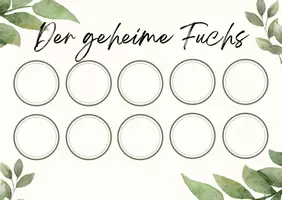 Vorschau - Bildkarten - Belohnungssystem Der geheime Fuchs - Das geheime Kind - Deckblatt