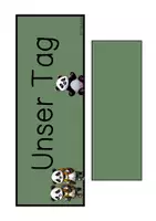 Vorschau - Bildkarten - Tagestranzparenz/Stundenplan Tafelmaterial Pandaklasse - Seite 1