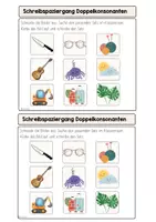Vorschau - Arbeitsblätter - Schreibspaziergang Doppelkonsonanten - Deckblatt