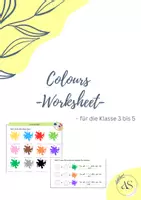 Vorschau - Arbeitsblätter - Colours worksheet (zweifach diff.) - Deckblatt