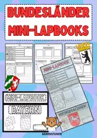 Vorschau - Arbeitsblätter - Bundesländer Mini-Lapbooks (Bastelvorlage inkl. QR-Codes zur Recherche) - Deckblatt