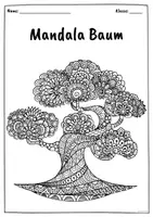 Vorschau - Arbeitsblätter - Kunst: Mandala Bäume 9 Zeichenvorlagen - Seite 1