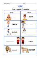 anteprima - Esercizi - I nomi - Pagina 1