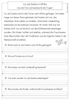 Vorschau - Arbeitsblätter - Leseverständnis Ferien/Urlaub, 5 Texte mit Fragen - Seite 2
