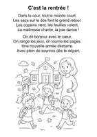 Aperçu - Apprentissages en autonomie - 14 poésies avec coloriages et illustrations en couleur - Page 2