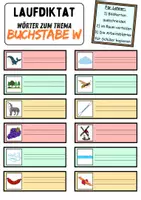 Vorschau - Unterrichtsreihen - Laufdiktat / Schleichdiktat Buchstabe W - DaZ/DaF, Deutsch (Diktat) - Seite 3