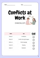 Vorschau - Stationenlernen - Conflicts at Work - Stationenarbeit für Erzieher - Deckblatt