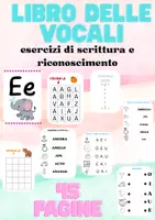 anteprima - Esercizi - libro delle vocali - Pagina di copertina
