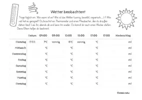 Vorschau - Arbeitsblätter - Wetter beobachten und festhalten - Seite 2