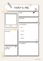 Vorschau - Arbeitsblätter - Steckbrief (Englisch) - Deckblatt