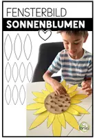 Vorschau - Arbeitsblätter - Fensterbild: Sonnenblumen - herbstliches Klassenzimmer - Deckblatt