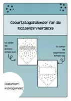 Vorschau - Mal- und Bastelvorlagen - Wimpelkette als Geburtstagskalender - Deckblatt