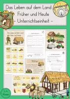 Vorschau - Stundenentwürfe - Leben auf dem Land früher und heute Unterrichtseinheit - Deckblatt