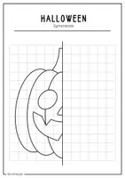 Vorschau - Mal- und Bastelvorlagen - Symmetrie halloween - Seite 1