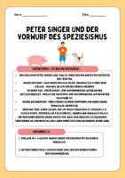 Vorschau - Arbeitsblätter - Peter Singer – Speziesismus vs. Rassismus | Tier-Ethik - Seite 1