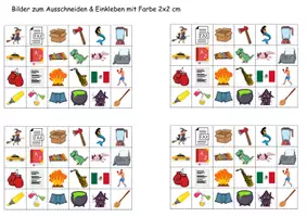 Vorschau - Mal- und Bastelvorlagen - Vokabelbilder Buchstabe X - Bilder zum ausschneiden (Klasse 1 und 2) - Seite 2