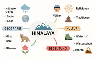 Vorschau - Arbeitsblätter - Arbeitsblätter zum Thema "Himalaya" + Lösung & MP3 + Mindmap + Infografik - Seite 2