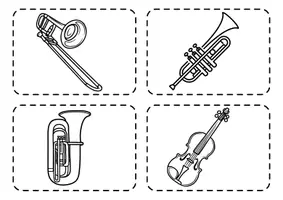 Vorschau - Mal- und Bastelvorlagen - Musikinstrumente Bildkarten, Instrumente Einführung - Seite 3