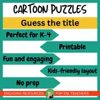 Vista previa - Juegos / Gamificación - Animated Movie Puzzles | Six 2-Pieces Printable Puzzles | Cartoon game - página 1