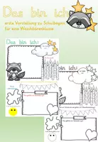 Vorschau - Arbeitsblätter - Das bin ich Waschbär - Deckblatt