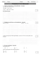 Vorschau - Test - Mathe Probearbeit Brüche und Dezimalbrüche Grundrechenarten - Seite 1