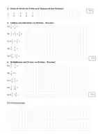 Vorschau - Test - Mathe Probearbeit Brüche und Dezimalbrüche Grundrechenarten - Seite 2