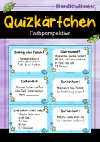 Vorschau - Quiz - Farbperspektive Quizkarten - 24 Quizkärtchen | Quiz | Kunst - Deckblatt