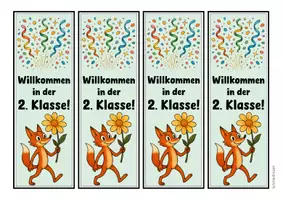 Vorschau - Mal- und Bastelvorlagen - Fuchsklasse - Lesezeichen - Seite 3
