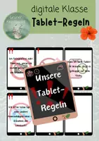 Vorschau - Poster - Tablet / Regeln / digitale Klasse - Deckblatt