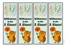 Vorschau - Mal- und Bastelvorlagen - Eulenklasse - Lesezeichen - Seite 3