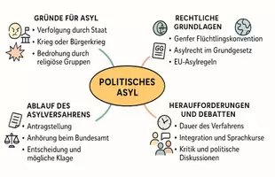 Vorschau - Arbeitsblätter - Arbeitsblatt zum Thema "Asyl" + Onlineübung & MP3 + Mindmap + Infografik - Seite 2