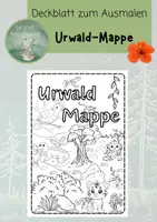 Vorschau - Arbeitsblätter - Urwald Mappe / Deckblatt / Ausmalbild - Deckblatt