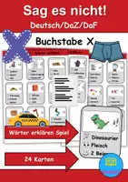 Vorschau - Spiele - Sag es nicht Buchstabe X - DaZ/DaF, Deutsch (Spiel) - Deckblatt